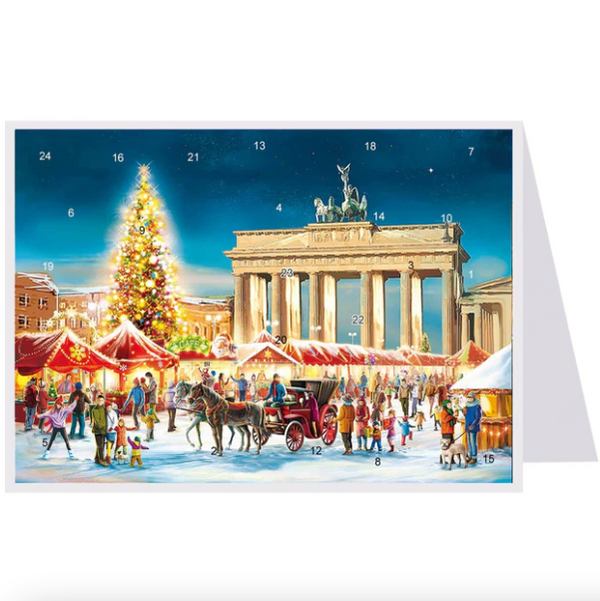 Berlin Christmas Market Advent Calendar Card by Richard Sellmer Verlag