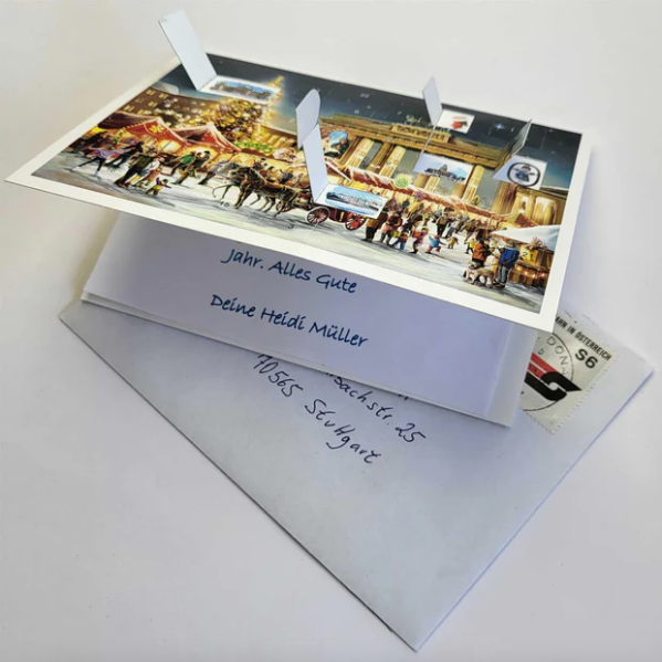 Berlin Christmas Market Advent Calendar Card by Richard Sellmer Verlag