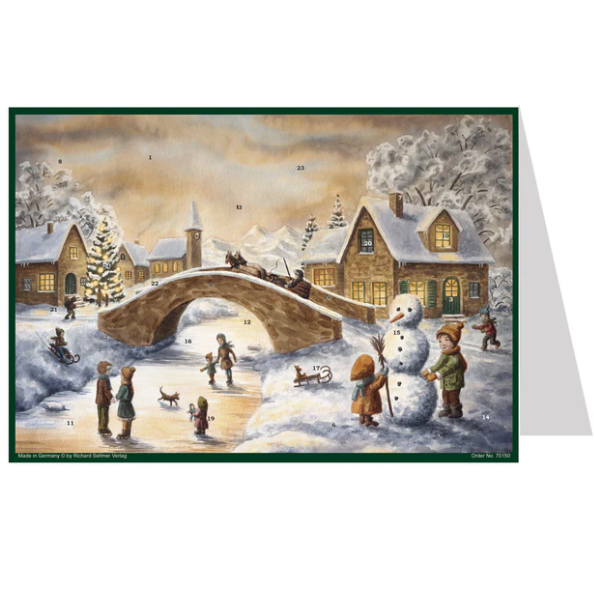 At the Bridge Advent Calendar Card by Richard Sellmer Verlag