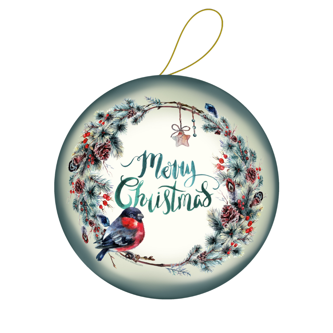 8 cm Christmas Cheer Gift Bauble by Nestler GmbH