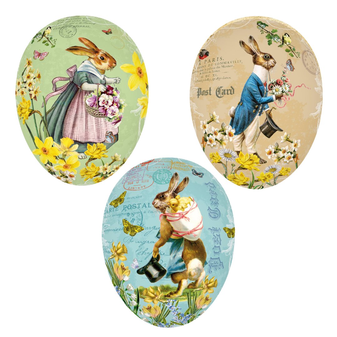 Bunny Mail fillable Easter Eggs, 9cm by Nestler GmbH