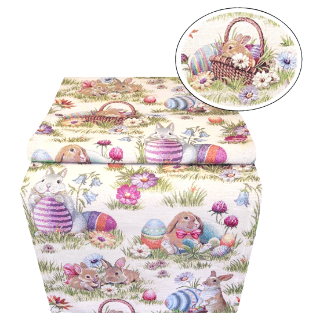 Easter Rabbits Table Runner by StiVoTex Vogel 40x135 cm