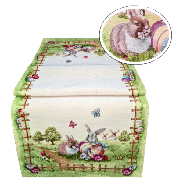 Easter at the Mill Table Runner by StiVoTex Vogel 40x135 cm