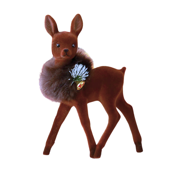 Deer, flocked brown, Plastic Figure by Ino Schaller