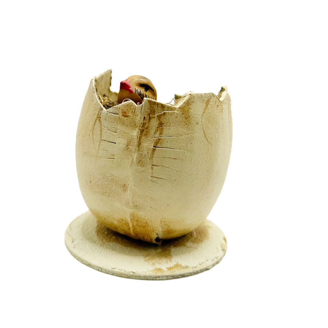 Chicken in Egg Papier Mache Candy Container by Ino Schaller