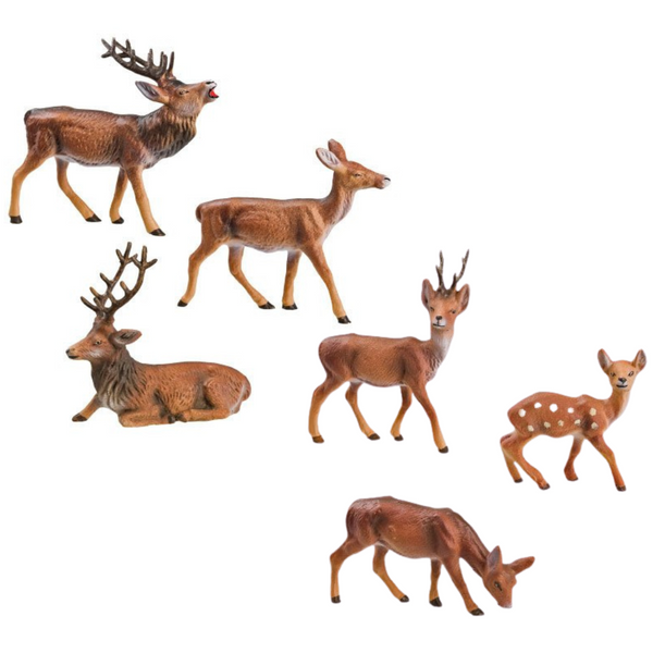 Deer Papier Mache Figures by Marolin Manufaktur
