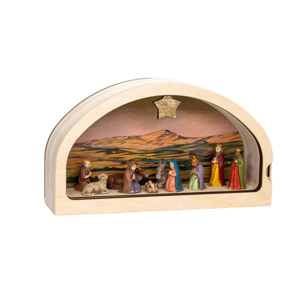Miniature Nativity Set “Magic of Christmas” by Marolin Manufaktur