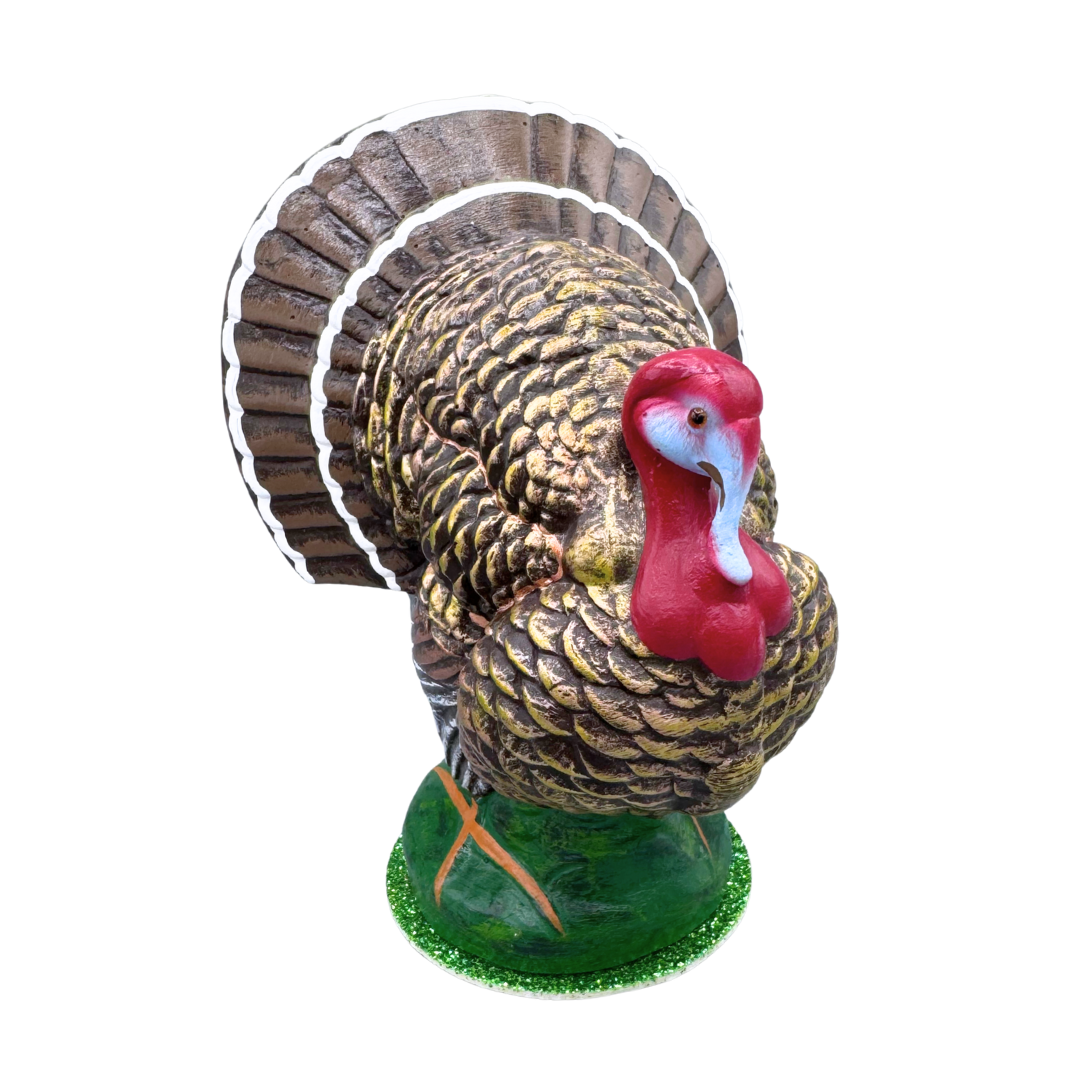 Turkey Paper Mache Candy Container, 7