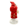 Santa Papier Mache Figure, light red with gold leaf by Ino Schaller