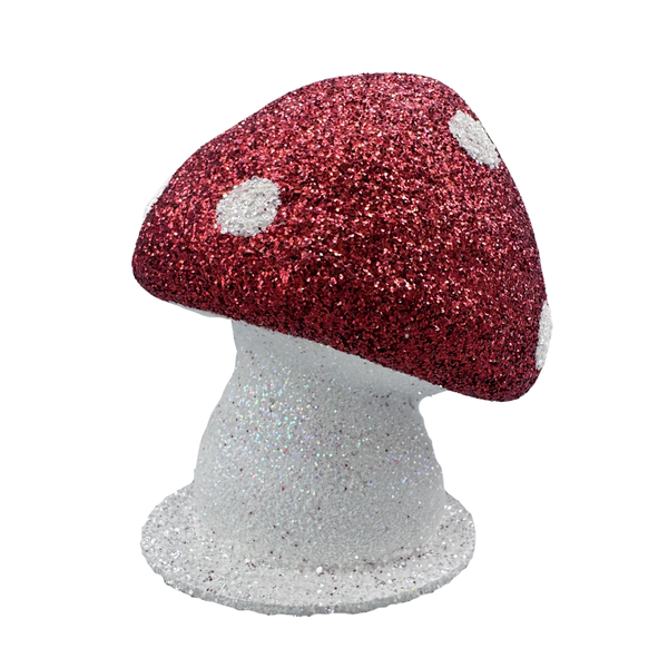 Mushroom Papier Mache Figure, red by Ino Schaller