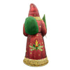 Bourdeaux Coated with Candle Decor Santa Papier Mache Candy Container by Ino Schaller