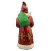 Burgundy with Holly Leaves Coated Santa Figurine by Ino Schaller
