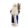 XL Santa in Blue Suit with Bag of Toys Papier Mache Candy Container on Base by Ino Schaller