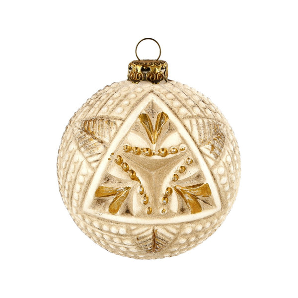 Antique White Ornaments with gold accents  by Marolin Manufaktur