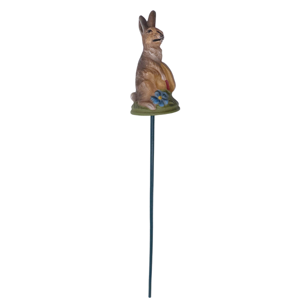 Rabbit, with hat on stick by Marolin Manufaktur