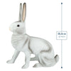 Large sitting Easter hare with lift-off head, white by Marolin Manufaktur