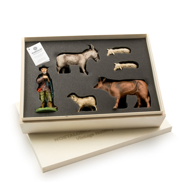 Nativity set, 12 pcs., to 6.75 in. figures by Marolin Manufaktur