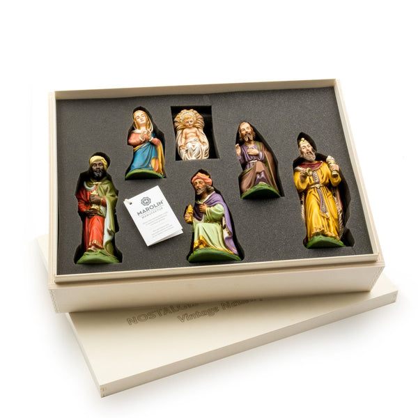 Nativity set, 12 pcs., to 6.75 in. figures by Marolin Manufaktur
