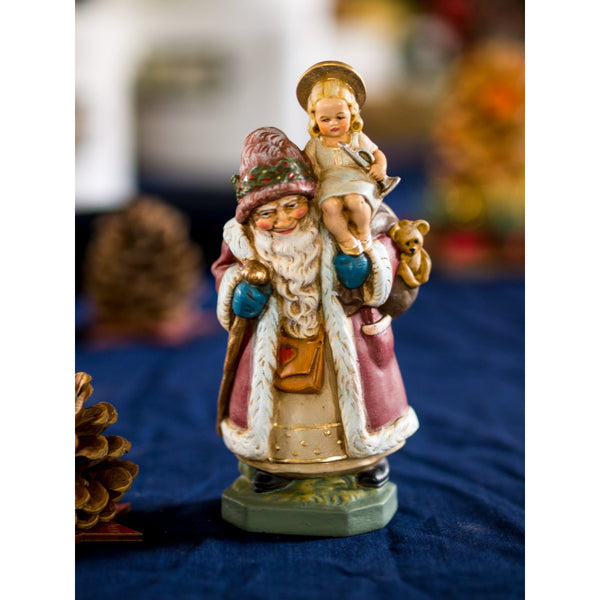 Santa Claus with Christ Child, H= 6 1/2 inch by Marolin Manufaktur