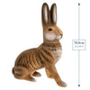 Small sitting Easter hare, with lift-off head, brown by Marolin Manufaktur