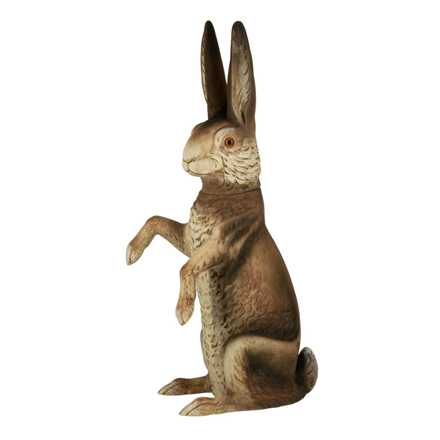 Giant upright Easter bunny with glass eyes, brown, Candy Container LIMITED EDITION 2025 by Marolin Manufaktur