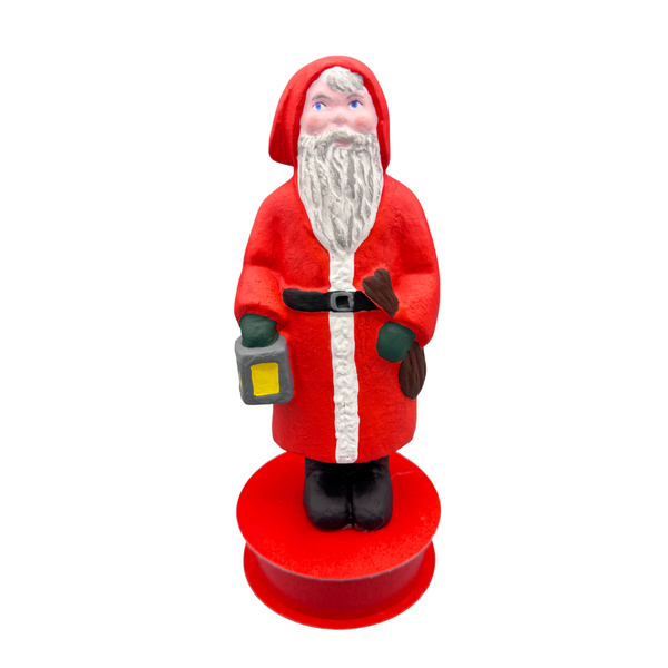 Vintage Santa with Lantern on Candy Box by Favore-West Germany