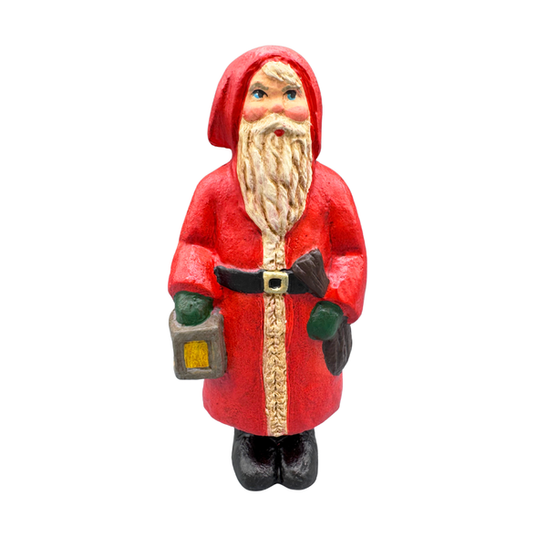 Vintage Patina Santa Figure with Lantern by Favore-West Germany