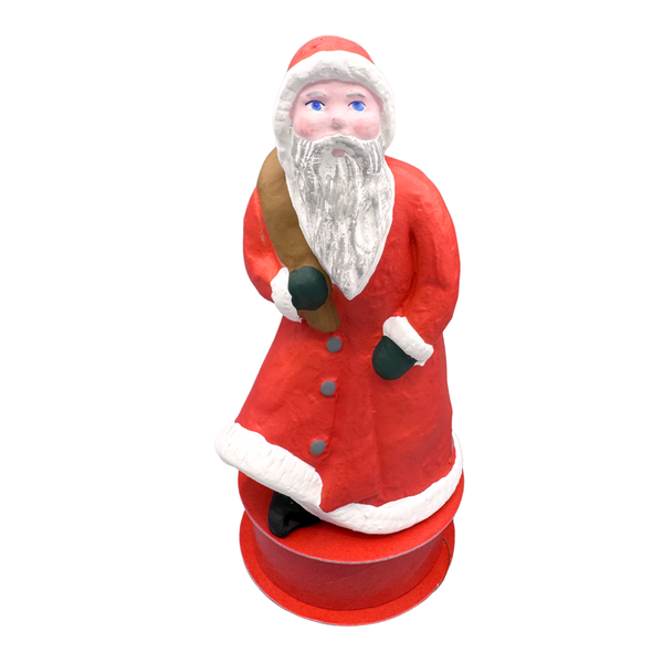 Vintage Walking Santa with Sack on Candy Box by Favore-West Germany