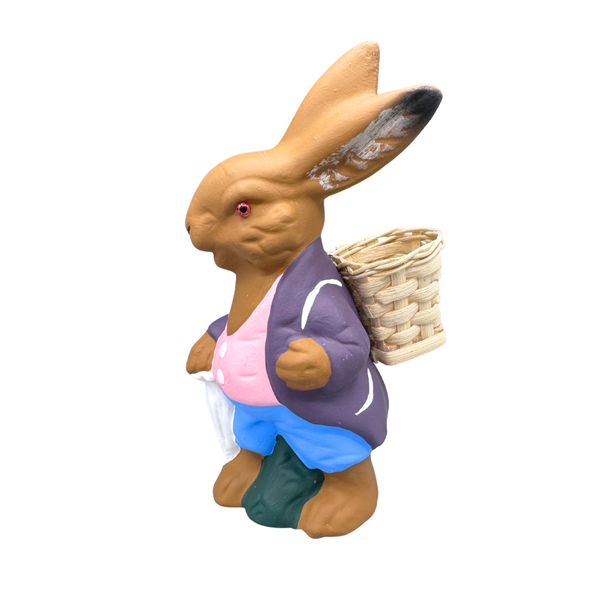 Vintage Male Rabbit with Basket by Favore-West Germany