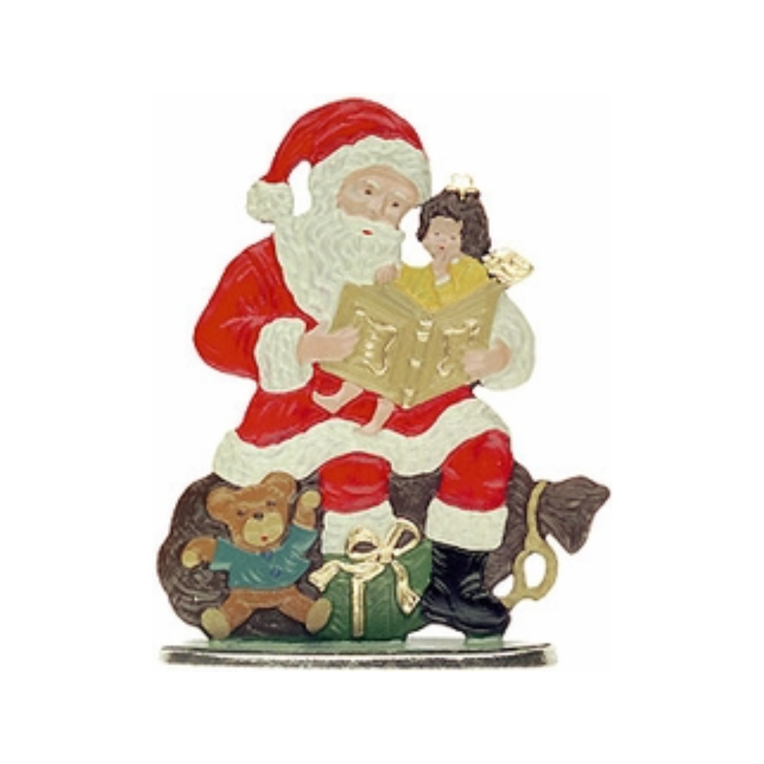 Santa Reading Pewter Figurine by Kuehn Pewter