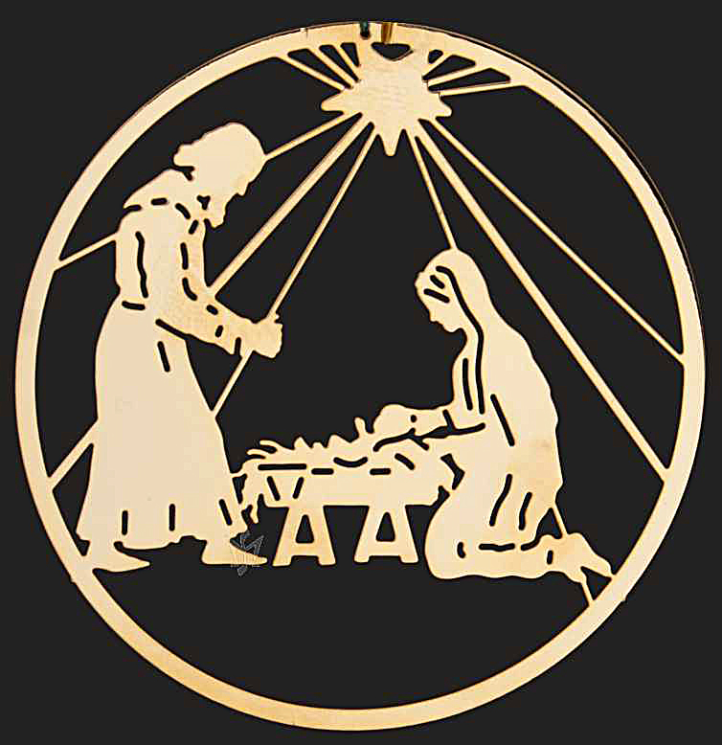 Gold Plated Holy Family Ornament by Martin Schmidt OHG in Schwabisch Gmund