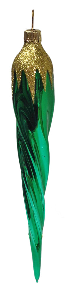Green Icicle Ornament by Old German Christmas