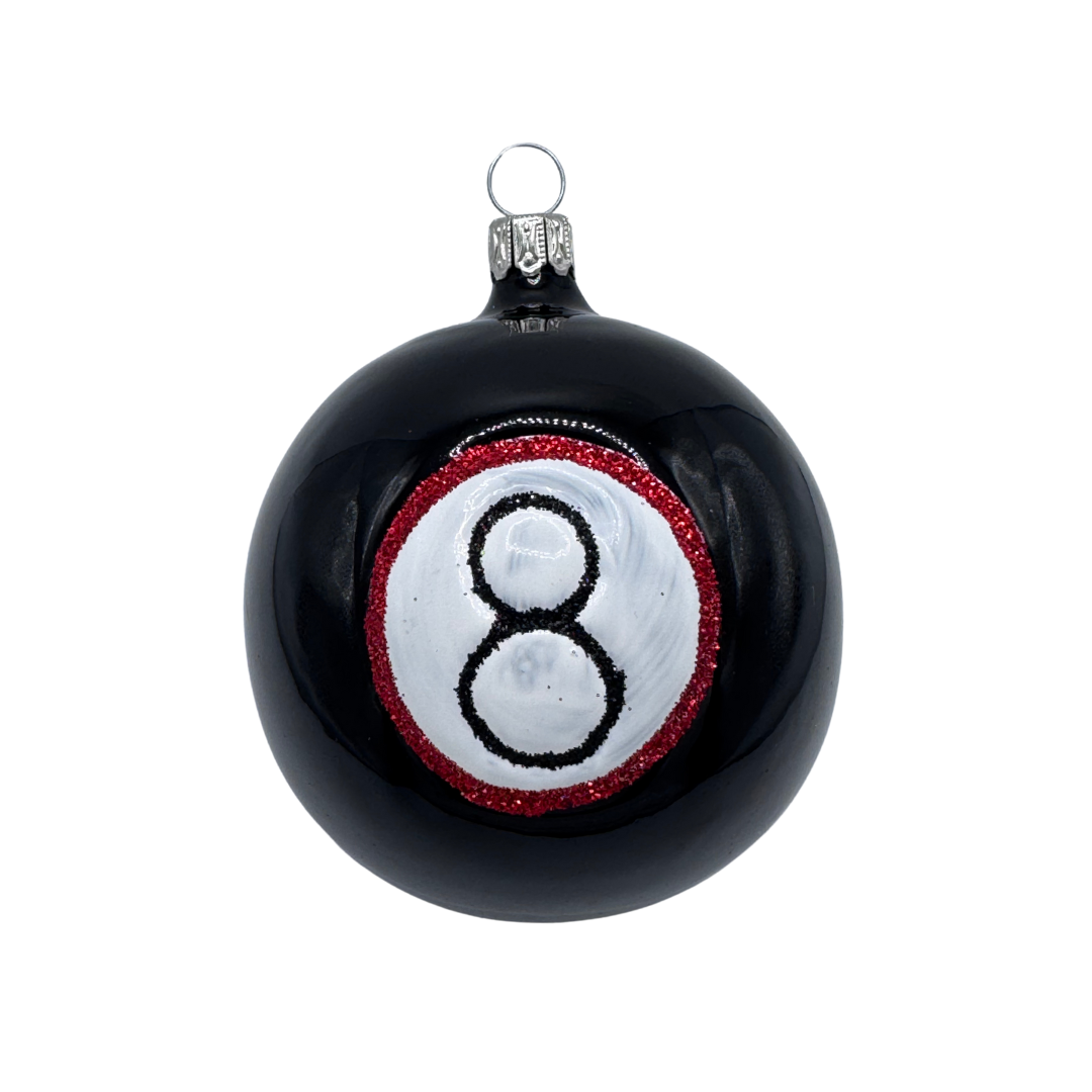Billiards 8 Ball Ornament by Old German Christmas