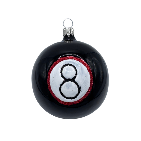 Billiards 8 Ball Ornament by Old German Christmas
