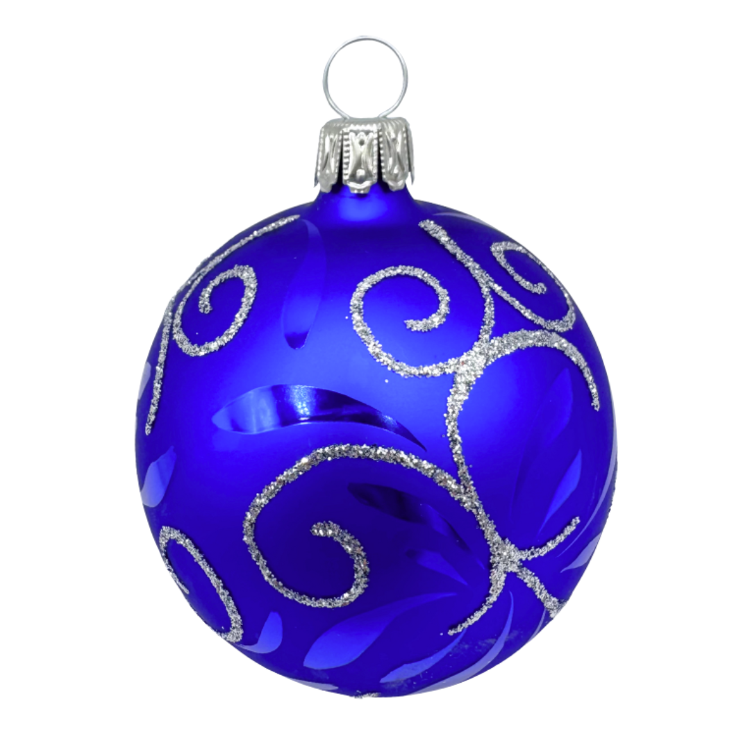 Ball, Blue with Leaves, 4
