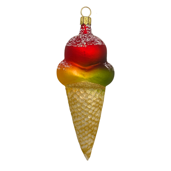 Ice Cream Cone Ornament by Old German Christmas