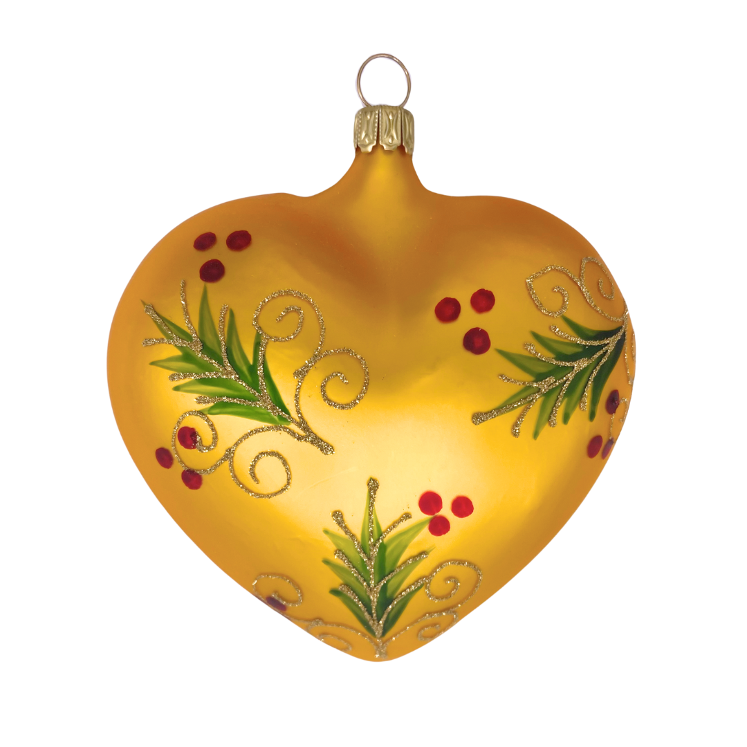 Mistletoe Heart Ornament by Old German Christmas