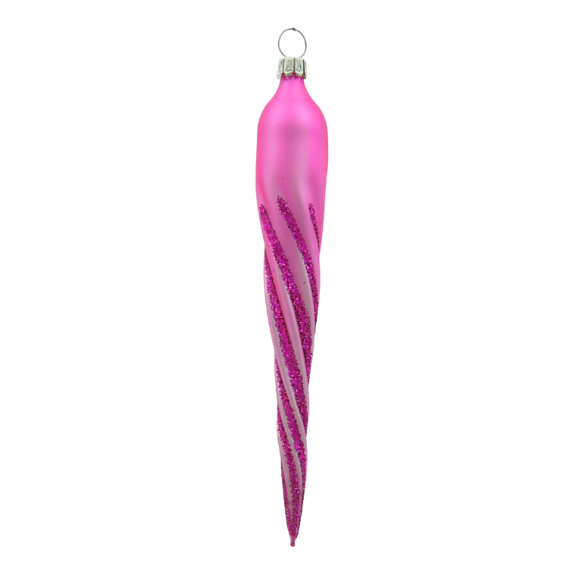 Pink Icicle Ornament by Old German Christmas