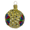 Argyle ball with star, gold and colored reflectors by Old German Christmas