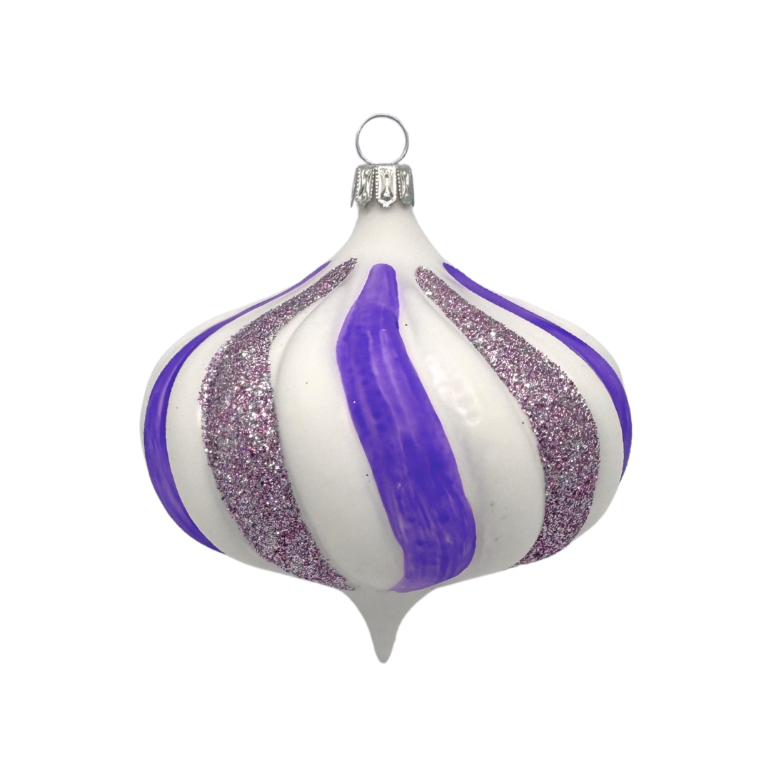 Onion Twist, white with purple by Old German Christmas