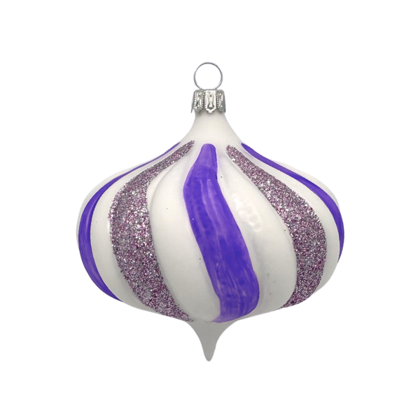 Onion Twist, white with purple by Old German Christmas