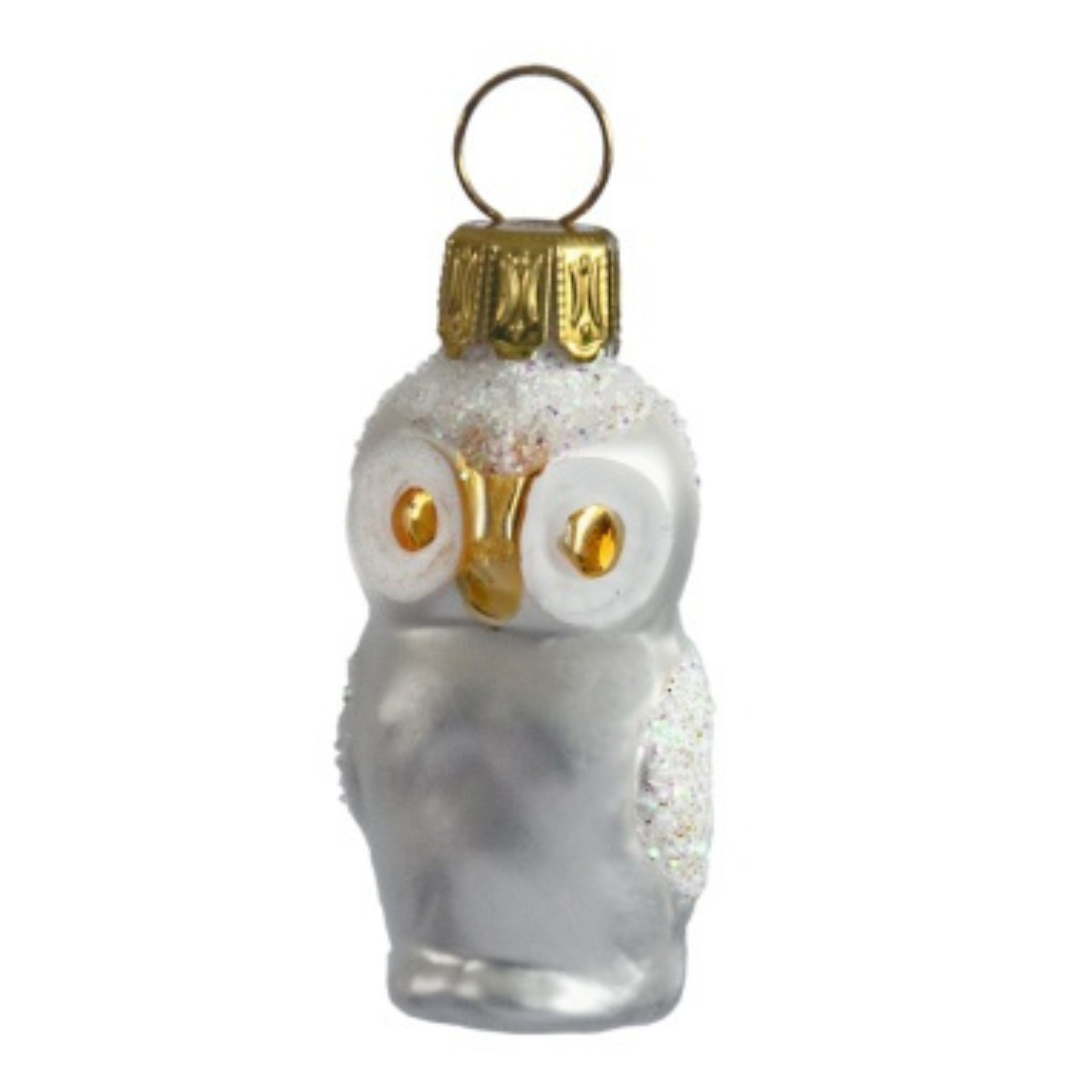 Mini Owl, white by Glas Bartholmes