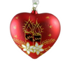 Heart with Advent Décor, red by Glas Bartholmes
