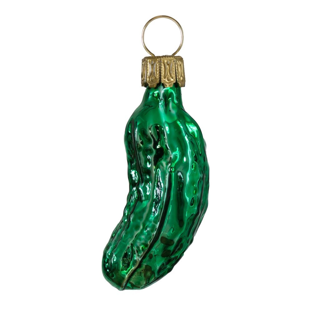 Small Glossy Christmas Pickle Ornament by Glas Bartholmes