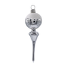 Silver Spike with Frosted Top Ornament by Glas Bartholmes
