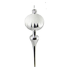 Silver Spike with Frosted Top Ornament by Glas Bartholmes