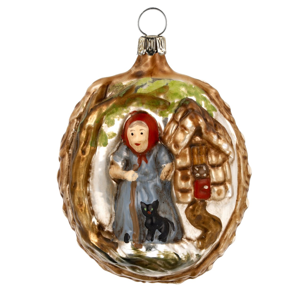 Two Sided Kugle with Hansel, Gretel and Witch Ornament by Marolin Manufaktur