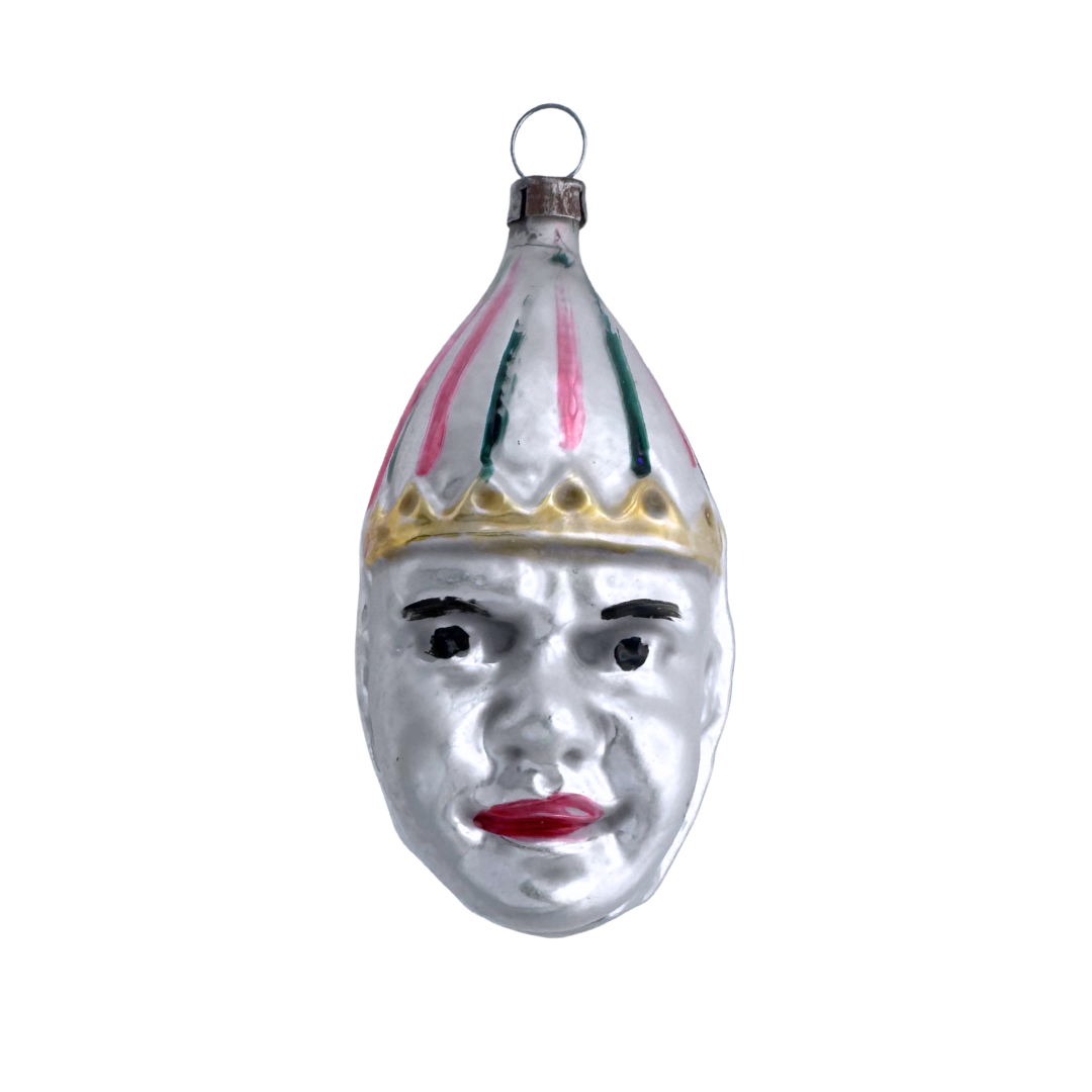 Clown Head Ornament by Nostalgie-Christbaumschmuck UG