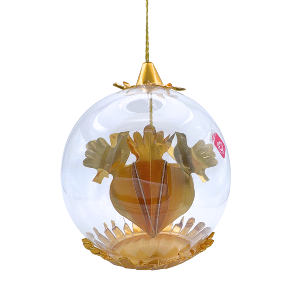 12 Days of Christmas by Resl Lenz, Two Turtle Doves Foil Ornament, all gold