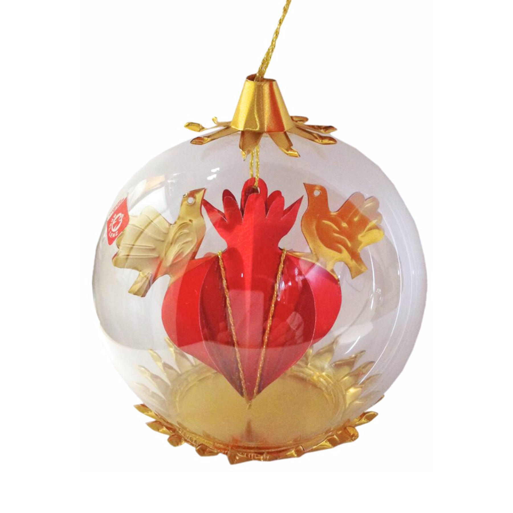 12 Days of Christmas by Resl Lenz, Two Turtle Doves Foil Ornament